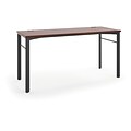 HON Manage Table Desk, 60W x 24D, Chestnut Laminate, Ash Finish (BSXMLD60C)