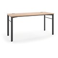 HON Manage Table Desk, 60W x 24D, Wheat Laminate, Ash Finish (BSXMLD60W)
