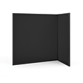HON Manage Privacy Screen, 49W, Ash Metallic Finish, Black Mesh Fabric