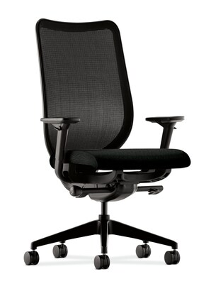 HON® Nucleus® Series Work Chair, ilira®-stretch M4, Black, Seat: 20W x 19D, Back: 19 1/4W x 25 1/4H