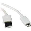 Tripp Lite iPhone; iPod, and iPad M100-003-WH Lightning to USB Apple Certified, White