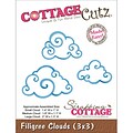 CottageCutz® 3 x 3 Universal Thin Die, Filigree Clouds Made Easy