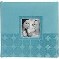 Pioneer™ 4 x 6 Embossed Leatherette 2-Up Book Bound Photo Album, Aqua Circles