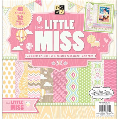 Diecuts With A View® 12 x 12 Paper Stack, Little Miss