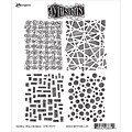 Tim Holtz® Ranger 8 1/2 x 7 Dylusions Cling Rubber Stamp Collections, Graphic Backgrounds