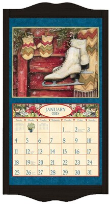 Photo 1 of LANG® 14 3/4" x 27 1/2" Wall Calendar Frame; Large, Black Diamond