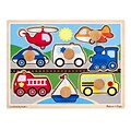 Melissa & Doug Wooden Vehicles Jumbo Knob Puzzle, 8/Pack