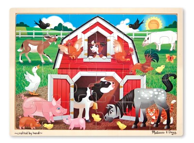 Melissa & Doug Wooden Barnyard Jigsaw, 24 Pieces, 24/Pack