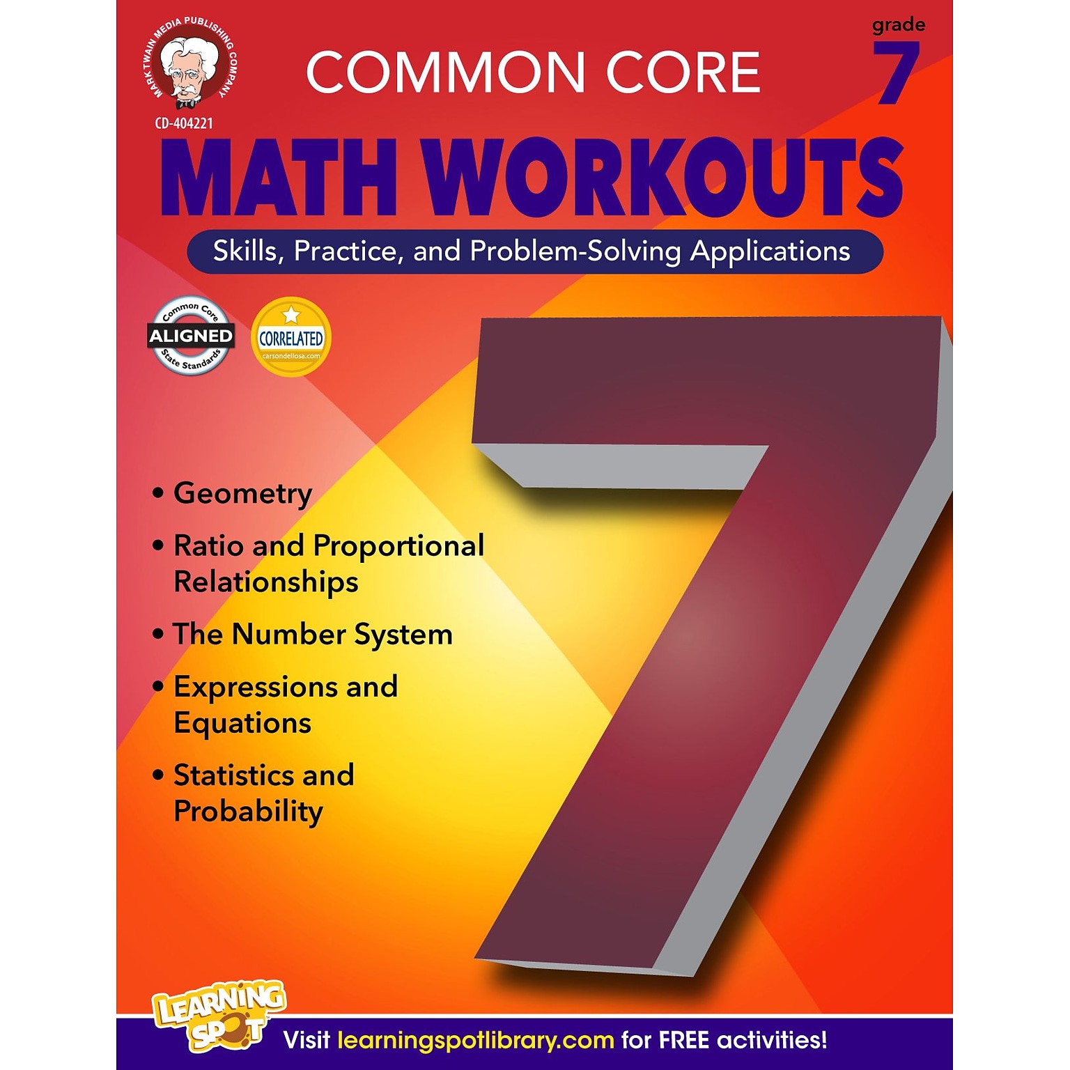 Common Core Math Workouts Resource Book, Grade 7