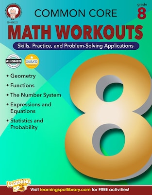 Common Core Math Workouts Resource Book, Grade 8