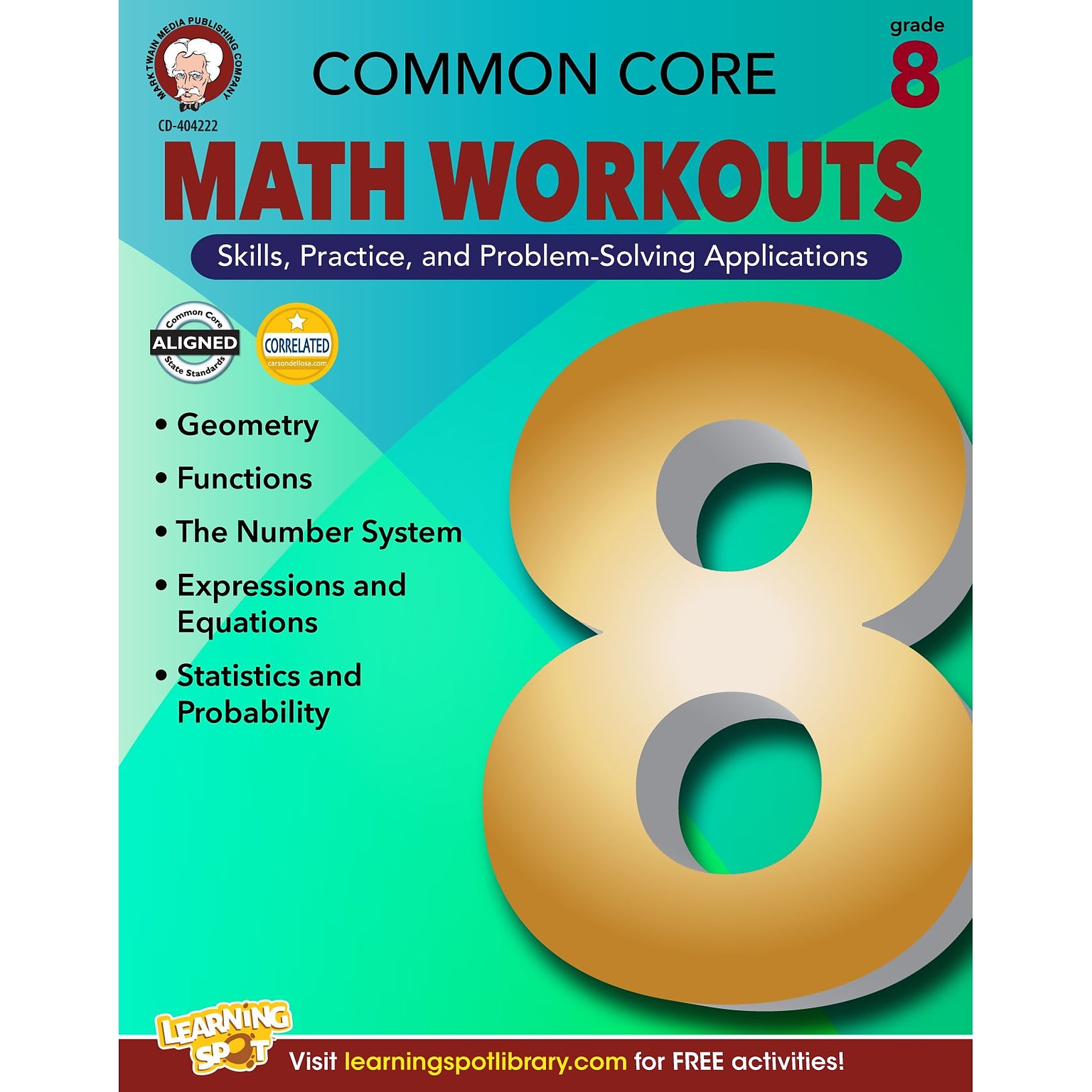 Common Core Math Workouts Resource Book, Grade 8