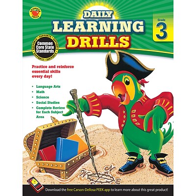 Carson Dellosa Daily Learning Drills Books, Gr 3