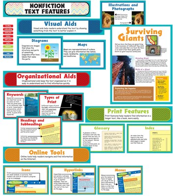 Carson-Dellosa Nonfiction Text Features Bulletin Board Set