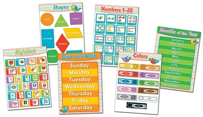 Carson-Dellosa Bulletin Board Set, Chevron Basic Skills