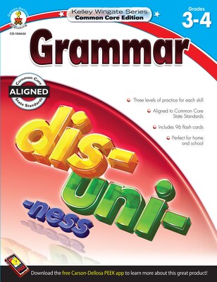Grammar Workbook Kelley Wingate, Grades 3-4