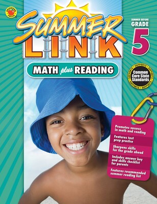 Math Plus Reading Workbook, Carson Dellosa Workbook Grades 4-5