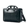 Samsonite Leather Expandable Laptop Briefcase, Black (43118-1041)