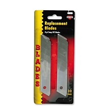 Cosco® Snap-off Utility Knife Replacement Blade For 6NZZ3, 10/Pack