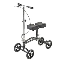 Drive Medical Dual Pad Steerable Knee Walker Knee Scooter with Basket Alternative to Crutches (796)