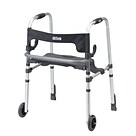Drive Medical Clever Lite LS Walker Rollator with Seat and Push Down Brakes (10233)
