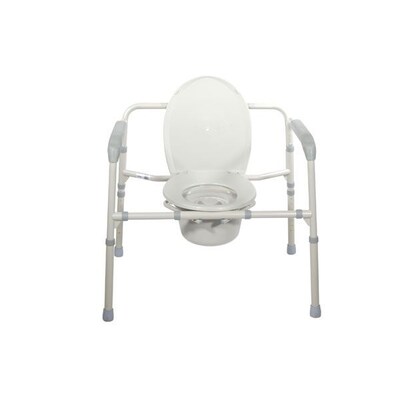 Drive Medical Heavy Duty Bariatric Folding Bedside Commode Seat