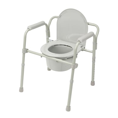 Drive Medical Folding Steel Bedside Commode (11148-1)