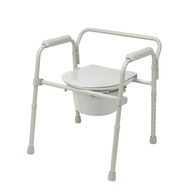 Drive Medical Folding Steel Bedside Commode (11148-1)