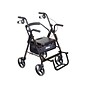 Drive Medical Duet Dual Function Transport Wheelchair Rollator Rolling Walker Black (795BK)