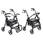 Drive Medical Duet Dual Function Transport Wheelchair Rollator Rolling Walker Black (795BK)