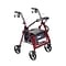 Drive Medical Duet Dual Function Transport Wheelchair Rollator Rolling Walker Burgundy (795BU)