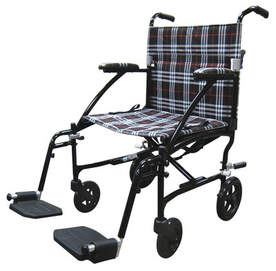 Drive Medical Fly Lite Ultra Lightweight Transport Wheelchair Black (DFL19-BLK)