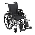 Drive Medical Viper Wheelchair with Flip Back Removable Arms, Desk Arms, Leg rest, 14