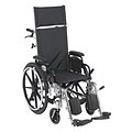 Drive Medical Viper Plus Reclining Wheelchair with Detachable Arms, 14 Seat