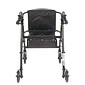 Drive Medical Rollator Rolling Walker with 6" Wheels Fold Up Removable Back Support and Padded Seat Black (R726BK)