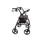 Drive Medical Aluminum Rollator Rolling Walker with Fold Up and Removable Back Support and Padded Seat Red (R728RD)