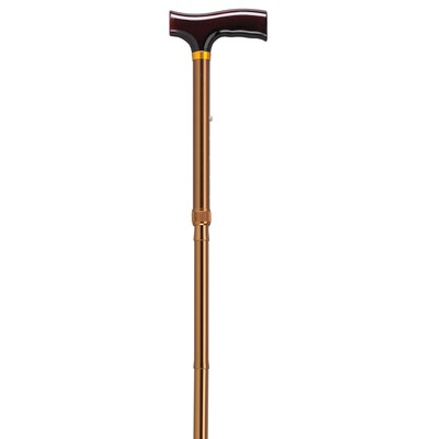 Drive Medical Lightweight Adjustable Folding Cane with T Handle Bronze (RTL10304BZ)