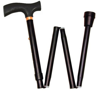 Drive Medical Heavy Duty Folding Cane Lightweight Adjustable with T Handle (RTL10304HD)