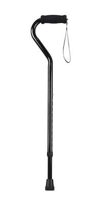 Drive Medical Foam Grip Offset Handle Walking Cane Black (RTL10306)