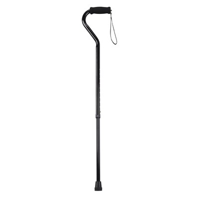 Drive Medical Foam Grip Offset Handle Walking Cane Black (RTL10306)