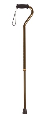 Drive Medical Foam Grip Offset Handle Walking Cane Bronze (RTL10307)