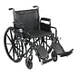 Drive Medical Silver Sport 2 Wheelchair Detachable Desk Arms Elevating Leg Rests 20" Seat (SSP220DDA-ELR)