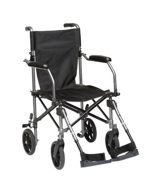 Drive Medical Travelite Chair in a Bag Transport Wheelchair (TC005GY)