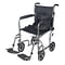 Drive Medical Lightweight Steel Transport Wheelchair Fixed Full Arms 19 Seat (TR39E-SV)