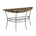 Home Styles 30 Metal & Petrified Wood Console Table