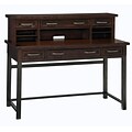 Home Styles 43 Poplar Solids and Mahogany Veneers Expanding Desk With Hutch