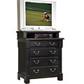 Home Styles Aspen Collection Media Chest Wood & Metal Standard chest, Black