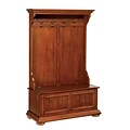 Home Styles 64 Poplar Hardwood Solids & Cherry Veneers Hall Tree and Storage Bench