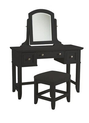Home Styles Bedford Hardwood Solids & Engineered Woods Vanity Table and Bench