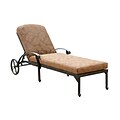 Home Styles Floral Blossom Chaise Lounge Chair with Cushion Aluminum