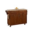 Home Styles 34.75 Solid Wood Cottage Oak with Wood Top